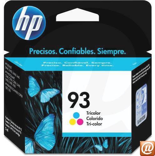 C9361WB - Cartucho de tinta original HP 93 Tricolor 5ml para HP DeskJet D4155 D4160 5440 PSC 1507 1510 Photo C3150 C3180 C4140 C4150 C4180 7850 (Rend. 220 pginas.)